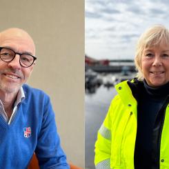 "Hamnledningssystemet är startskottet för att ta oss in i framtiden. Det är ett konkret exempel på hur vi kan förbättra vår verksamhet", säger Mikael Lindgren och Karin Lindholm. Foto: Luleå Hamn