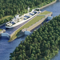 Nya slussar i Trollhätte kanal. Bild: Trafikverket