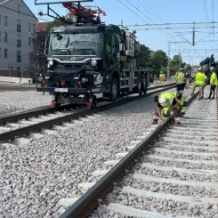 Nya spårväxlar och ett nytt spår på ca 300 meter byggdes. Foto: Charlii Enström