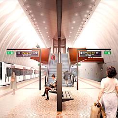 Bravida Norge har fått uppdraget att installera all el vid Skøyens nya tunnelbanestation. Bild: Bravida Holding