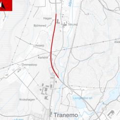 Översiktskarta över Ljungsnäs vattenskydd. Karta: Trafikverket