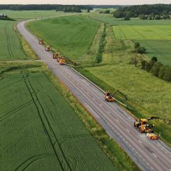 Peab kommer att ansvara för 980 kilometer väg. Foto: Peab