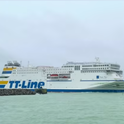 Green Ship Peter Pans första ankomst i Trelleborgs Hamn. Foto: Trelleborgs Hamn