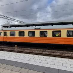 Rälsbuss tillbaka på Olofströmsbanan. Foto: Trafikverket