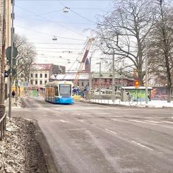 Bild på spårvagn som åker längs med gata i Göteborg Foto: Ramboll/Mattias Bååth