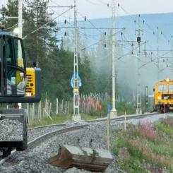 Lyckat spårbyte på Malmbanan. Foto: Trafikverekt