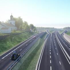 Kontraktssumman för ombyggnaden av E22 uppgår till 745 miljoner kronor. Foto: Peab