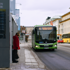 Webbverktygets huvudsyfte är att ge föraren ett uppdaterat stöd för att kunna utföra sitt arbete på det mest optimala sättet. Foto: Hogia