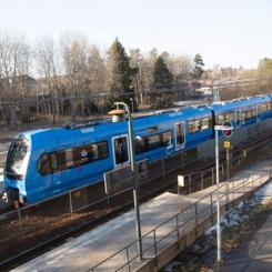 X15p är Roslagsbanans nya energisnåla tåg. Foto: SL