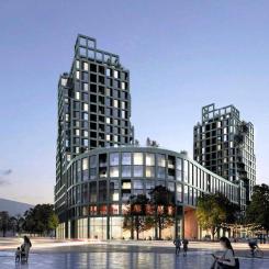 Busholmens centrumkvarter får 840 nya invånare. Bild: ONE Architects Oy