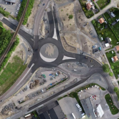 Ny cirkulationsplats i Ludvika. Foto: Trafikverket