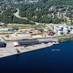 Förslag på utbyggnad av hamnen i Hörneborg. Illustration: Tecnicon