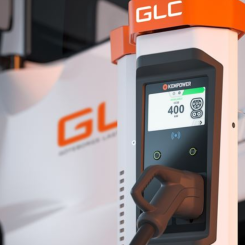 Sveriges största privata laddstation för elektrifierade lastbilar byggs i Göteborg. Foto GLC