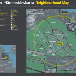 Närområdeskartorna har förenklats och förstorats och de finns nu på alla hundra tunnelbanestationer. Foto: SL