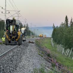 Spårbyte på Malmbanan mellan Råtsi och Gällivare. Foto: Trafikverket