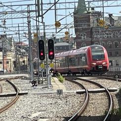 MTRX tåg ankommer till Stockholm Central. Foto: Stina Wickenberg