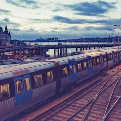Tunnelbanespåret mellan Slussen och Gamla Stan i Stockholm. Foto: Tony Webster from San Francisco, California/Wikimedia Commons