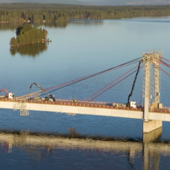2024 börjar arbetet med att höja bärigheten på bron. Foto: Trafikverket