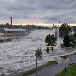 Stormen Hans i Norge. Foto:  NVE