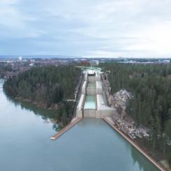 Alternativ Nord, vy från Göta älv. Foto: Trafikverket
