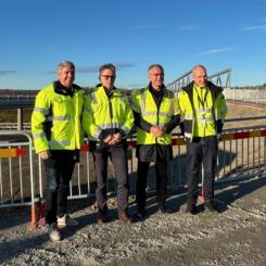 Från vänster, Ivan Andic, Trafikverket, Mats Lindahl, Entry, Roberto Maiorana, Trafikverket samt Per Ahlenius, Trafikverket. Foto: Trafikverket