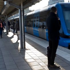 Under påsken kommer det ske avstängningar i pendeltågstrafiken och på gröna linjen i tunnelbanan. Foto: Erja Lempinen/Trafikförvaltningen