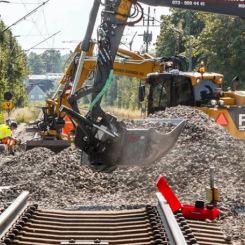 Arbetet från Bromma flygplats till Ursviks torg påbörjades i januari 2021 och beräknas vara klart våren 2025. Foto: Trafikverket