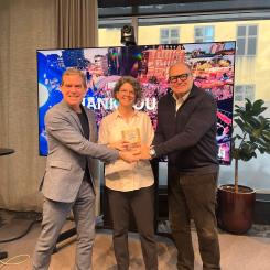 Från vänster: Ulf Kämpfer, Överborgmästare City of Kiel, Sofia Hedén (S), miljökommunalråd i Malmö stad och ordförande för STRING Megaregion 2026, Thomas Becker, VD STRING Megaregion