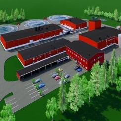 Illustration av det nya reningsverket som ska byggas. Bild: Enköpings kommun
