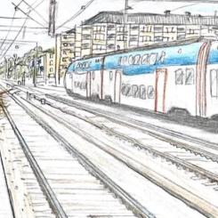 Delning av spår 1 och 2 vid Uppsala C så att det går att möjliggöra fler avgångar per dygn. Foto: Trafikverket