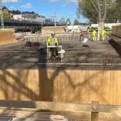 Den stora gjutformen vid S:t Olofsgatan. Foto: Charlii Enström