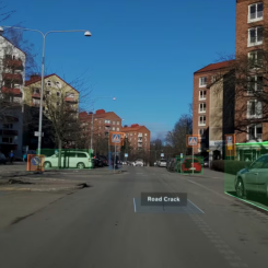 Kameror i taxibilarnas vindruta samlar in en ström av bilder av stadens vägar. Foto: Taxi Stockholm