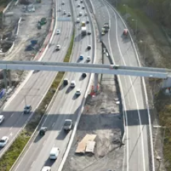 Intensivt arbete pågår just nu med E4 Förbifart Stockholm. Foto: Trafikverket