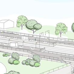 Väse är en del av projektet Tåg i tid och den station på järnvägssträckan mellan Kristinehamn och Karlstad som har flest tågmöten. För att fler tåg ska kunna mötas på banan bygger Trafikverket ut mötesspåret i Väse. Bild: Trafikverket
