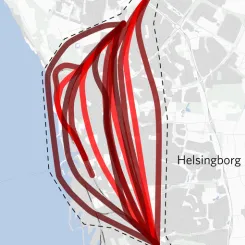 Västkustbanan mellan Maria Station och Helsingborg. Bild: Trafikverket