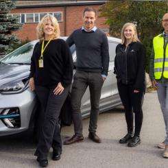Sara Bergström, Ikea, Jonas Flank, Borlänge kommun, Anna Wenstedt, Borlänge Energi och Stefan Kujampää, SSAB. Bild: Henrik Hansson.