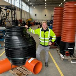 För VA-projektet i Eskilstuna skulle allting vara helsvetsat. Foto: Wavin