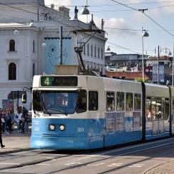 Linje 4 får sällskap igen av linje 2 till Mölndal.
Foto: Wikimedia Commons